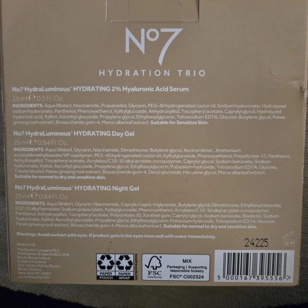 No7 Hydra Luminous Hydrating Trio Gift Set